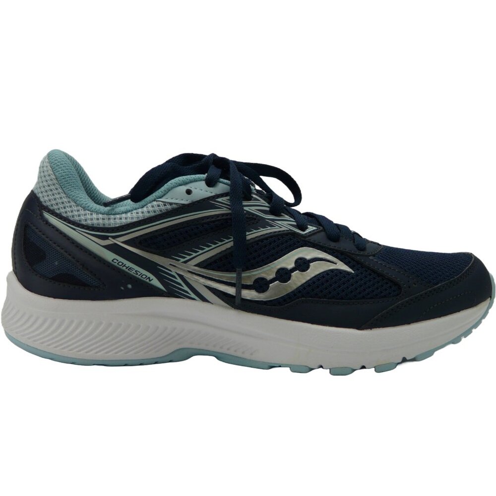 Saucony Women's Core Cohesion 14 Road Running Shoe Navy/Light Blue US 10